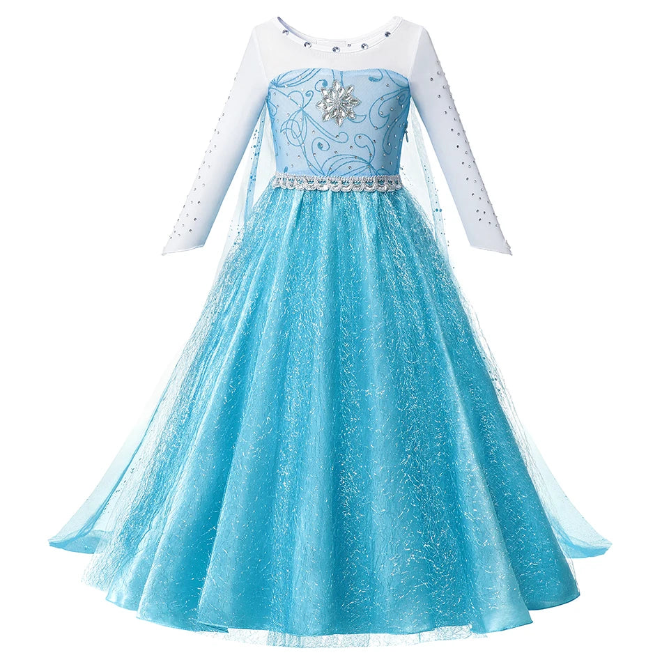 Snow Queen Elsa Inspired Princess Dress for Girls