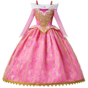 Aurora Rose Pink Fairytale Princess Dress for Girls