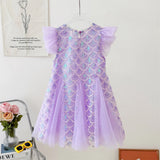 Purple Sequin Mermaid Dress | Girls Party Dress | PetitWishes