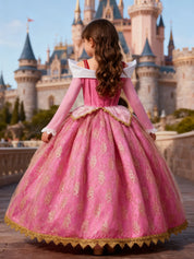 Aurora Rose Pink Fairytale Princess Dress for Girls