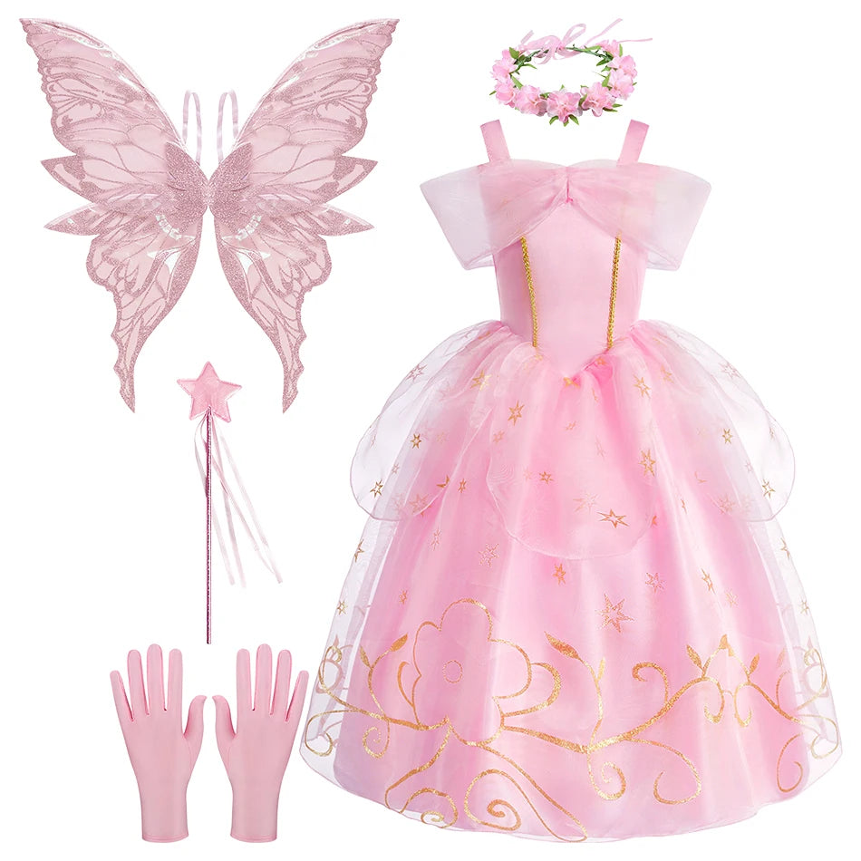 Pink Aurora Princess Ball Gown for Girls