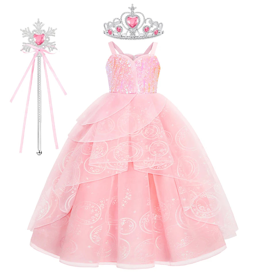 Pink Glinda Fairytale Princess Dress for Girls