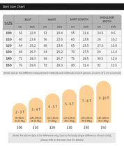 Lace bloom girls party dress size chart