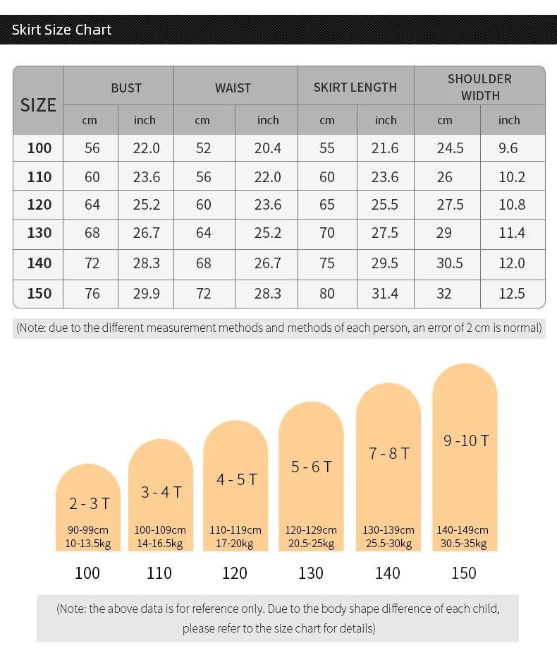 Lace bloom girls party dress size chart