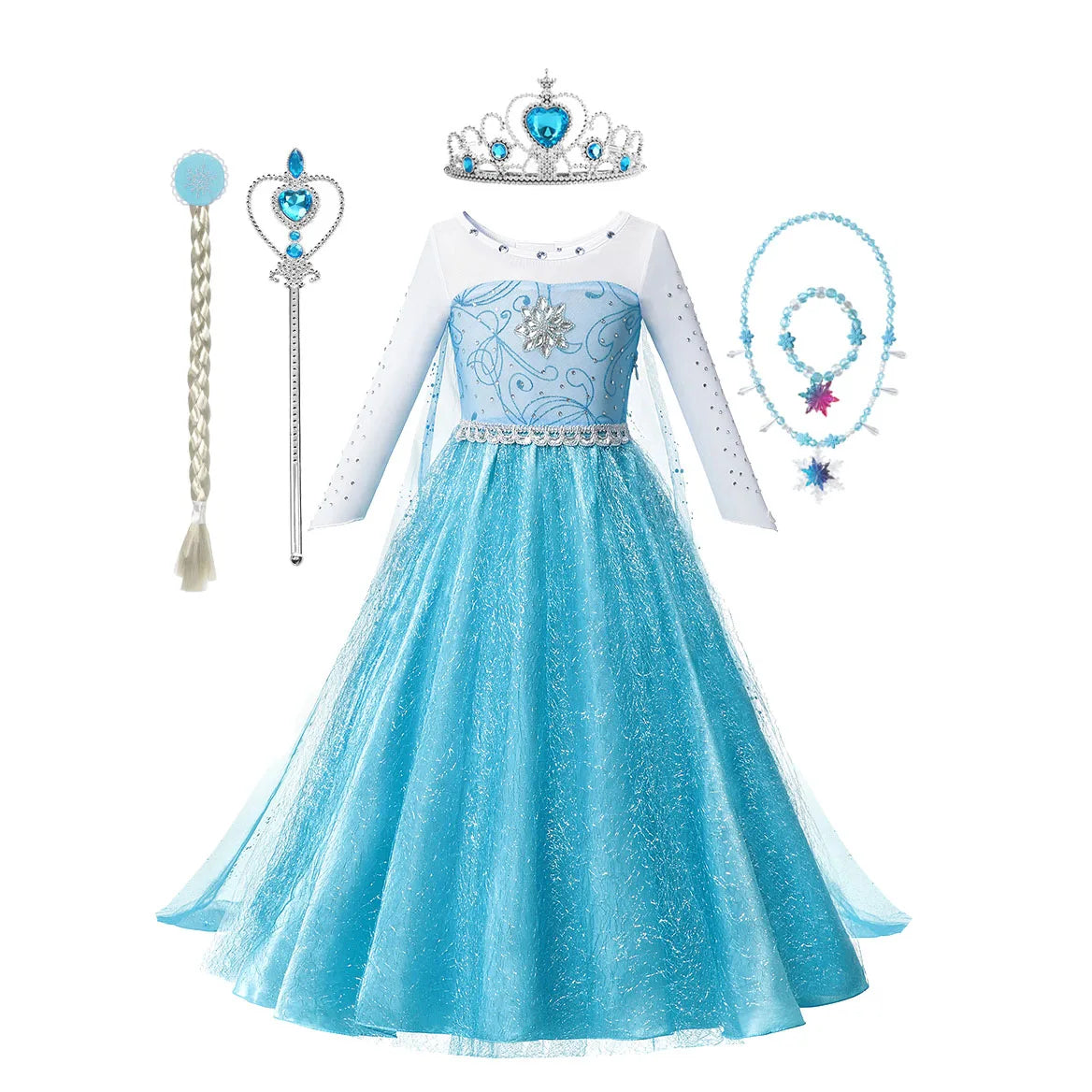 Snow Queen Elsa Inspired Princess Dress for Girls
