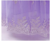 Girls Fairy Tale Princess Dress — Puff Sleeve Tulle Cosplay Gown, Mid - Calf - babeliobaby - RapunzelPurple03 - 2T (Size 100)