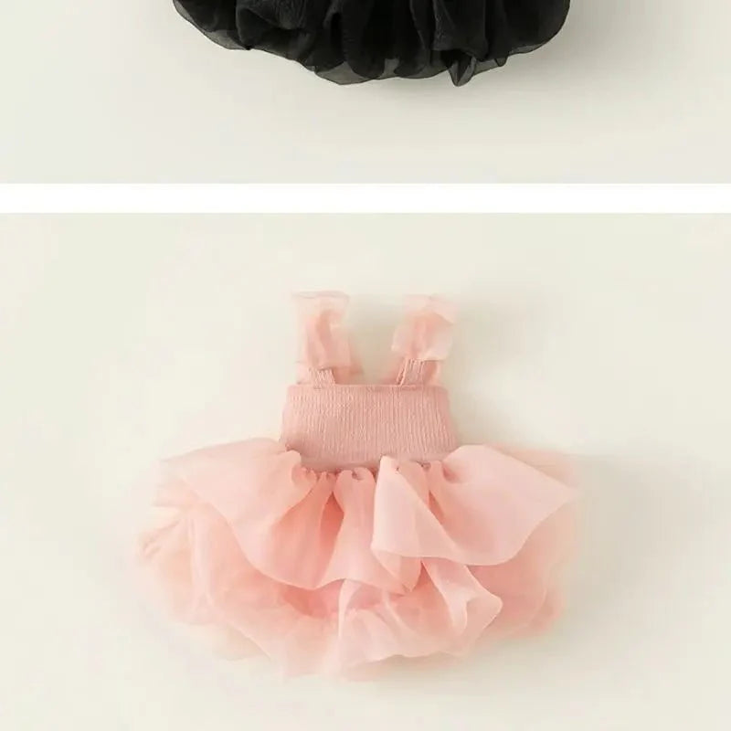 Babelio pink toddler princess dress with ruffles, displayed on a clean background