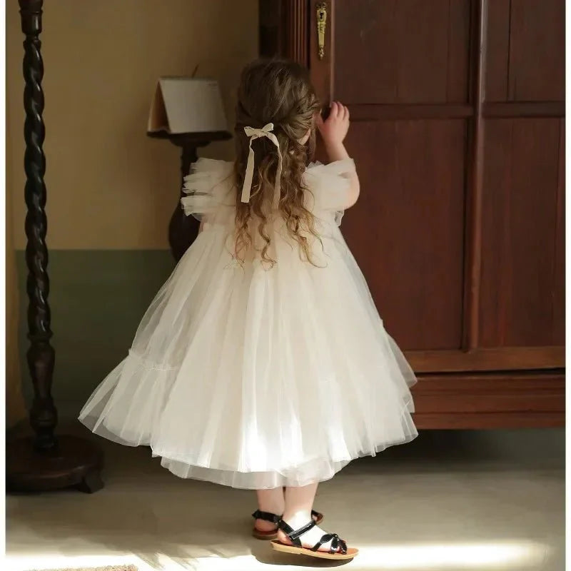 Lace Tutu Party Dress for Girls — Soft Tulle, Sleeveless, Twirl - Ready - babeliobaby - 24M 90cm - 