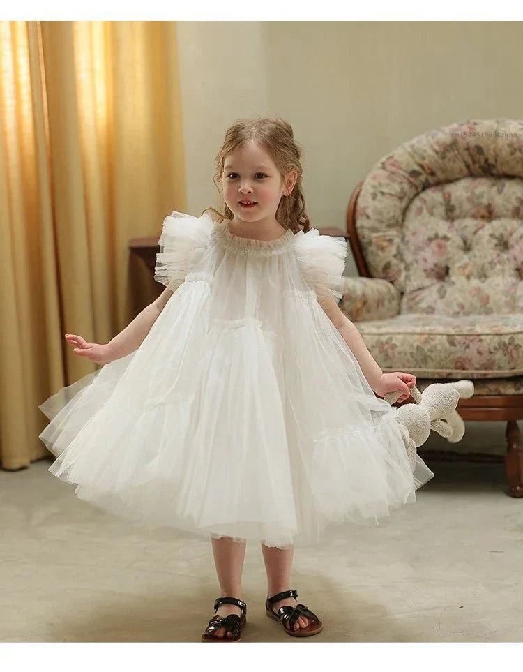 Lace Tutu Party Dress for Girls — Soft Tulle, Sleeveless, Twirl - Ready - babeliobaby - 24M 90cm - 