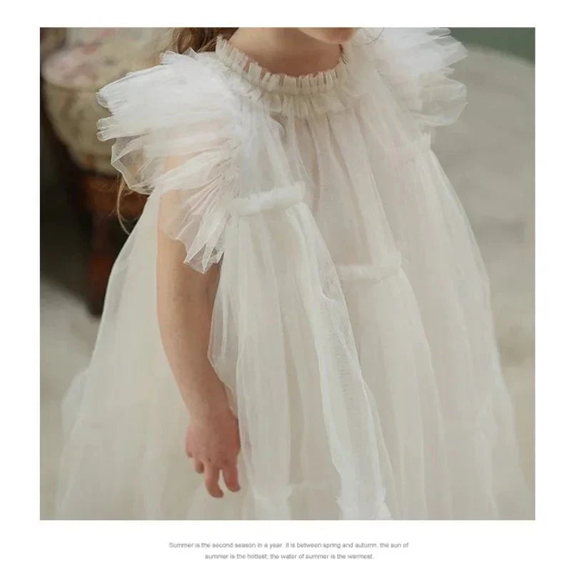 Lace Tutu Party Dress for Girls — Soft Tulle, Sleeveless, Twirl - Ready - babeliobaby - 24M 90cm - 