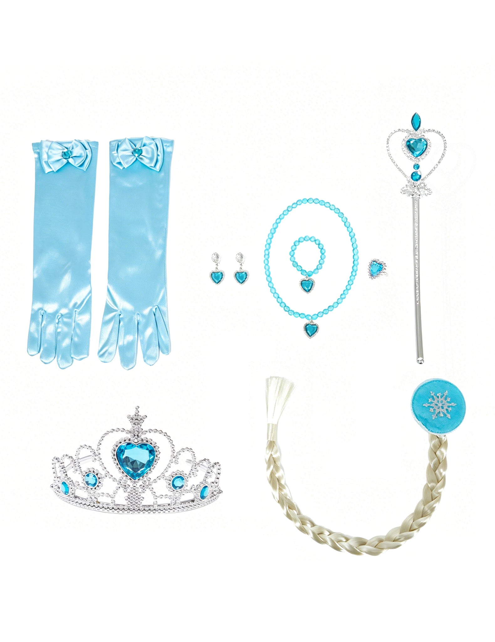 princess glove tiara dress 4pcs princess costumes women princess tiara headband long